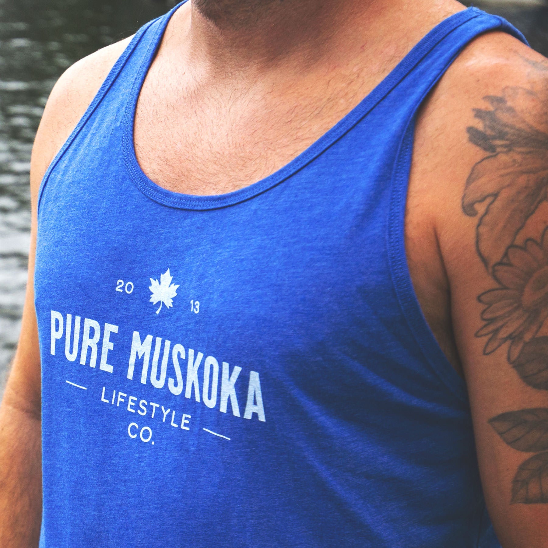 Pure Muskoka Lifestyle Tank Top - Unisex L / Light Blue